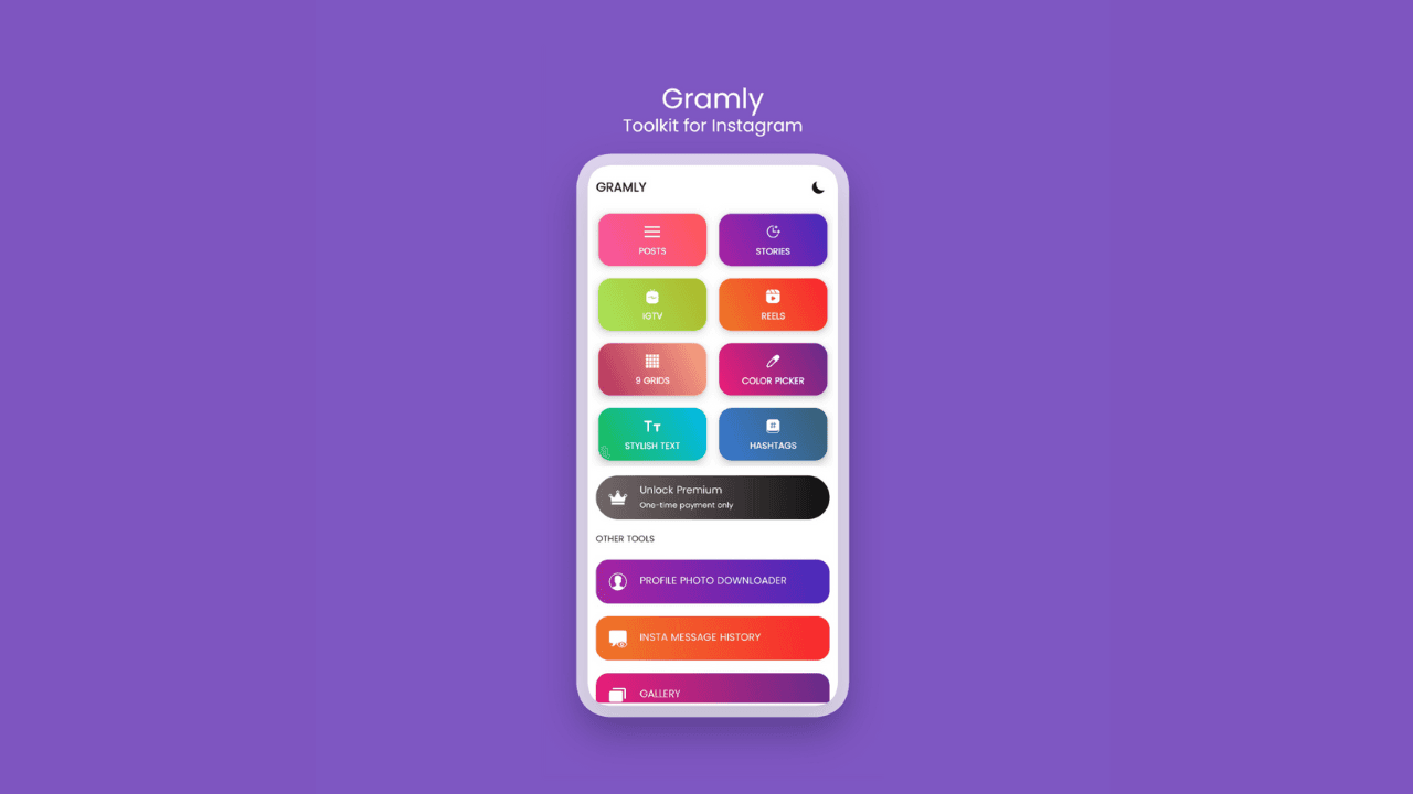 Preview image of Gramly playstore banner